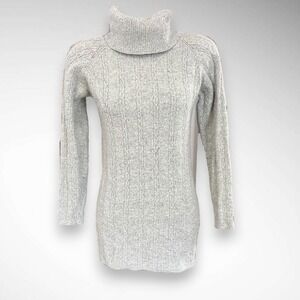 WORTHINGTON Vintage Gray Silk Angora Lambswool Blend Turtleneck Sweater | EUC